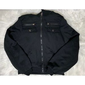 Black fluffy puffer/snow jacket